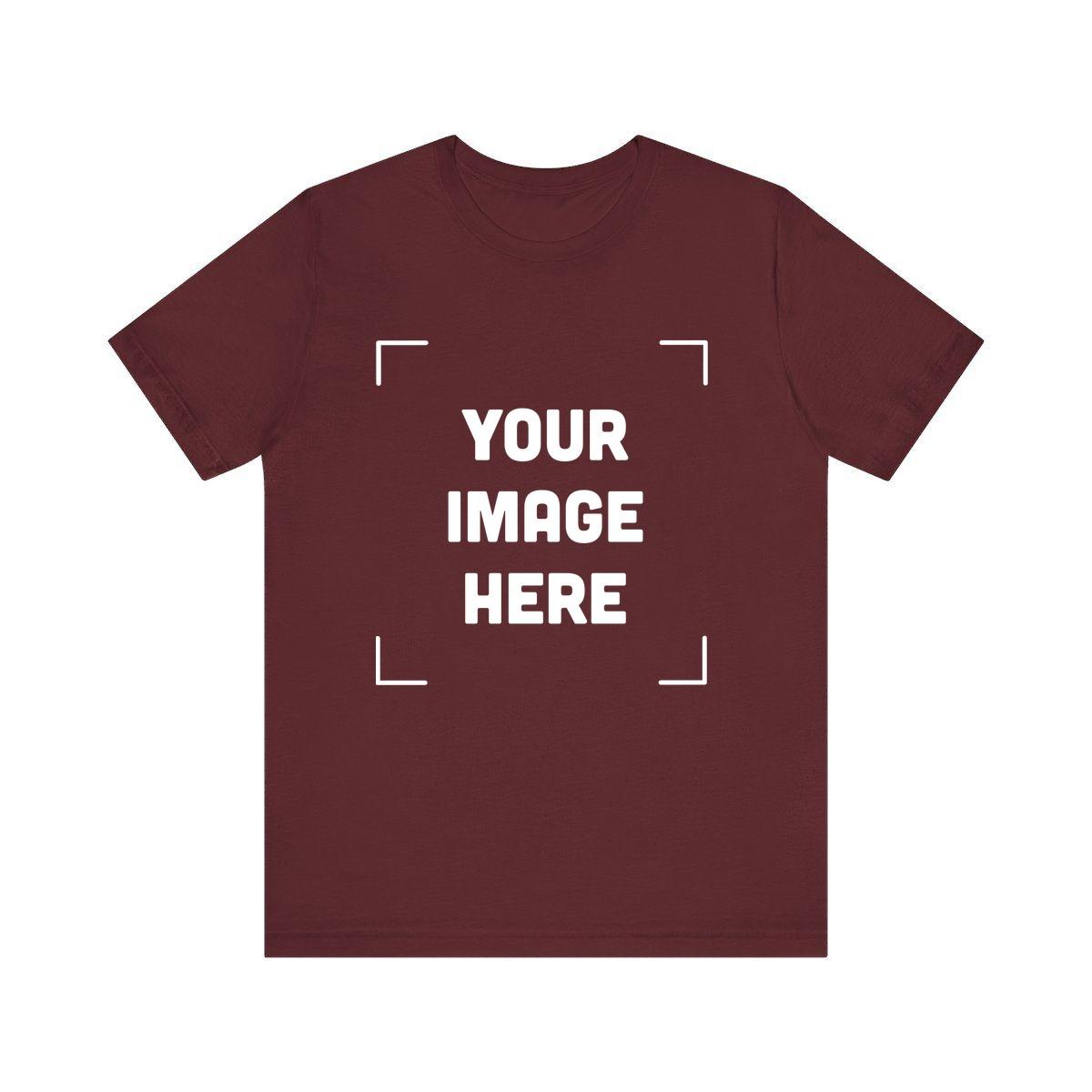 Custom Photo T-Shirt | Personalized Picture Gift — Maroon front