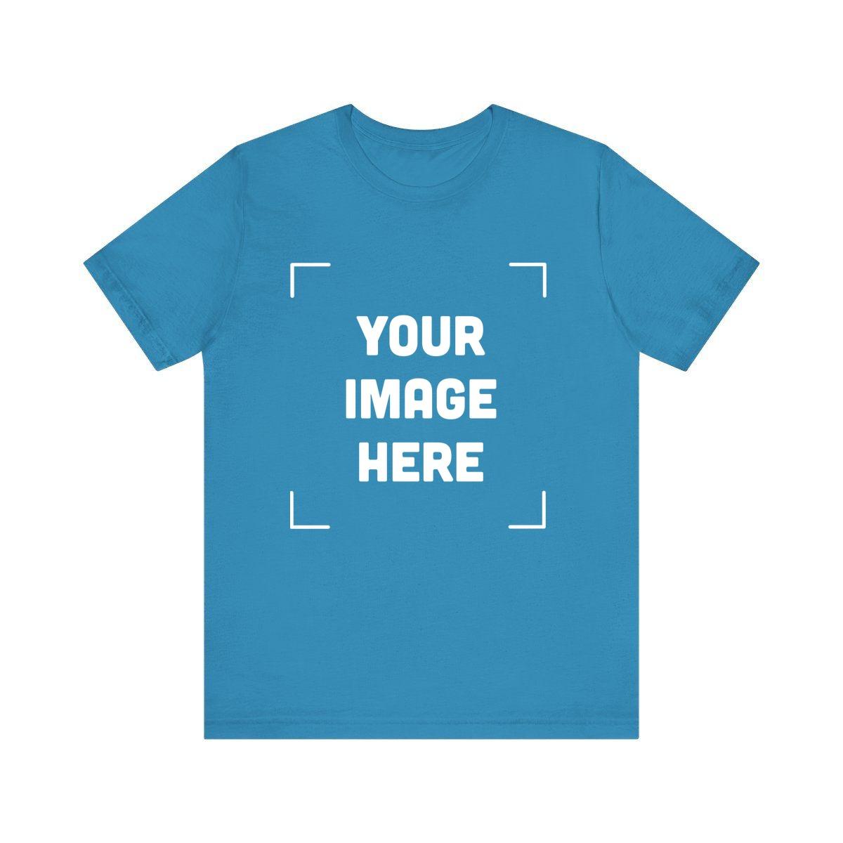 Custom Photo T-Shirt | Personalized Picture Gift — Aqua front