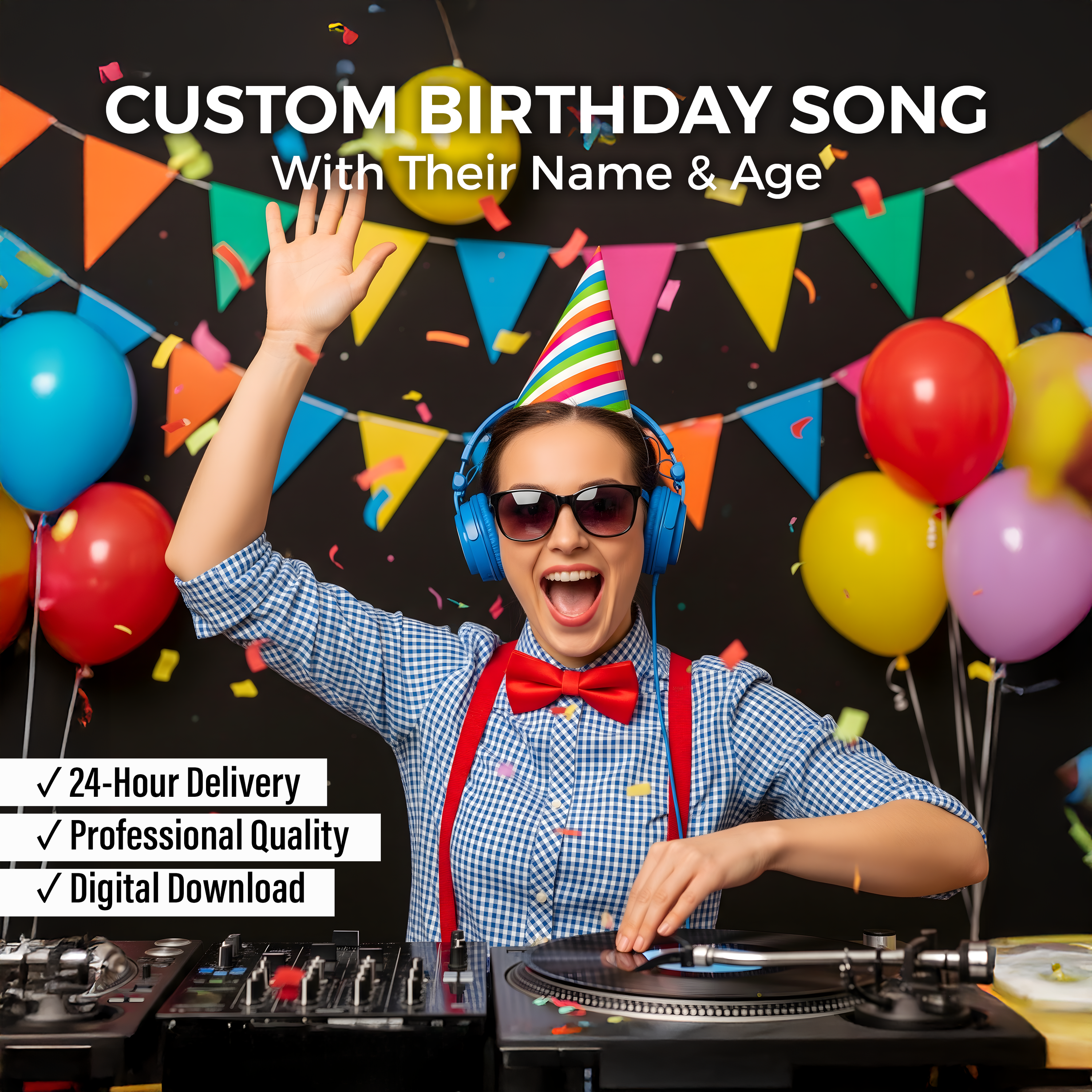 Custom Birthday Song with Name and Age Personalized for You