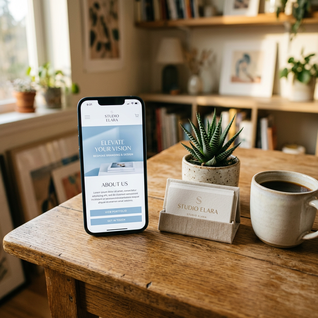 Custom business card to website service - turn your card into a professional landing page